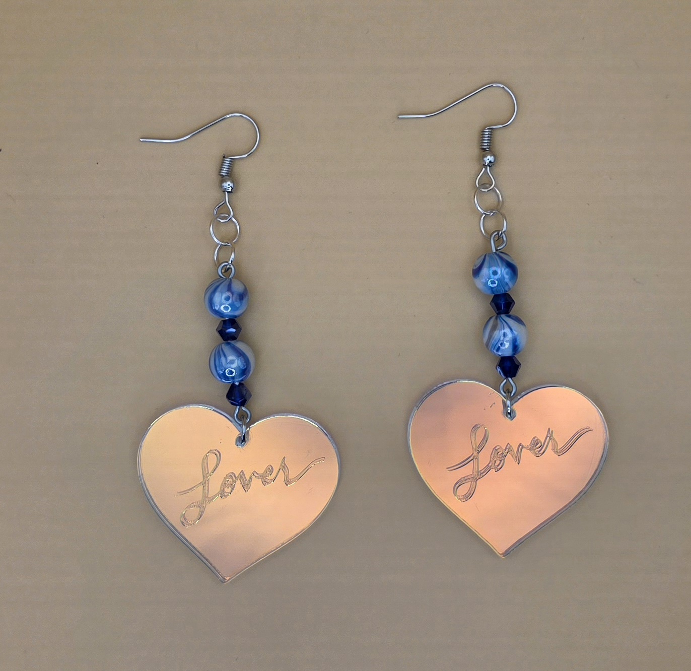 Lover Heart Drop Earrings — Blue Moon Edition