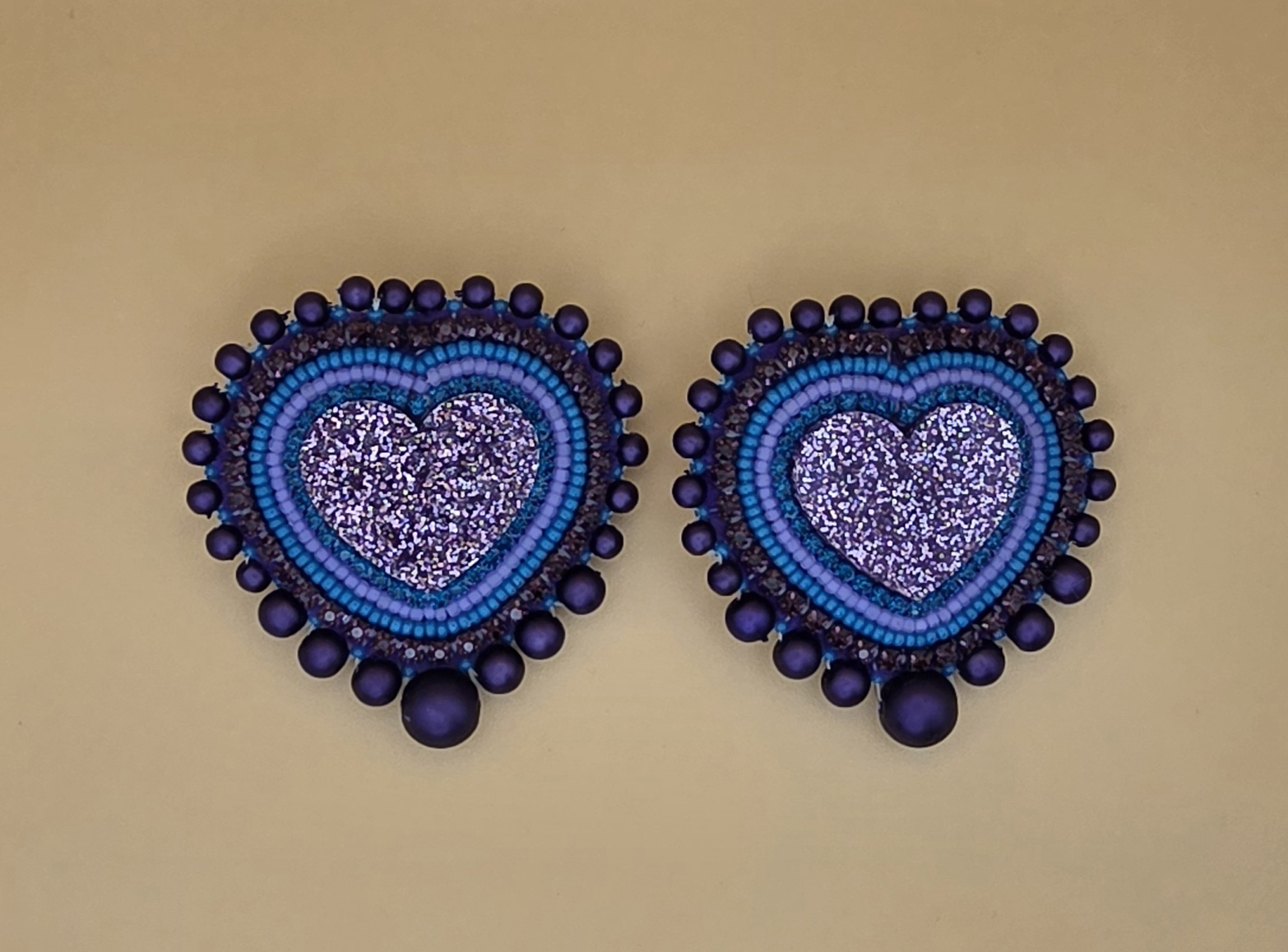 Heart Earrings — Twilight Shimmer