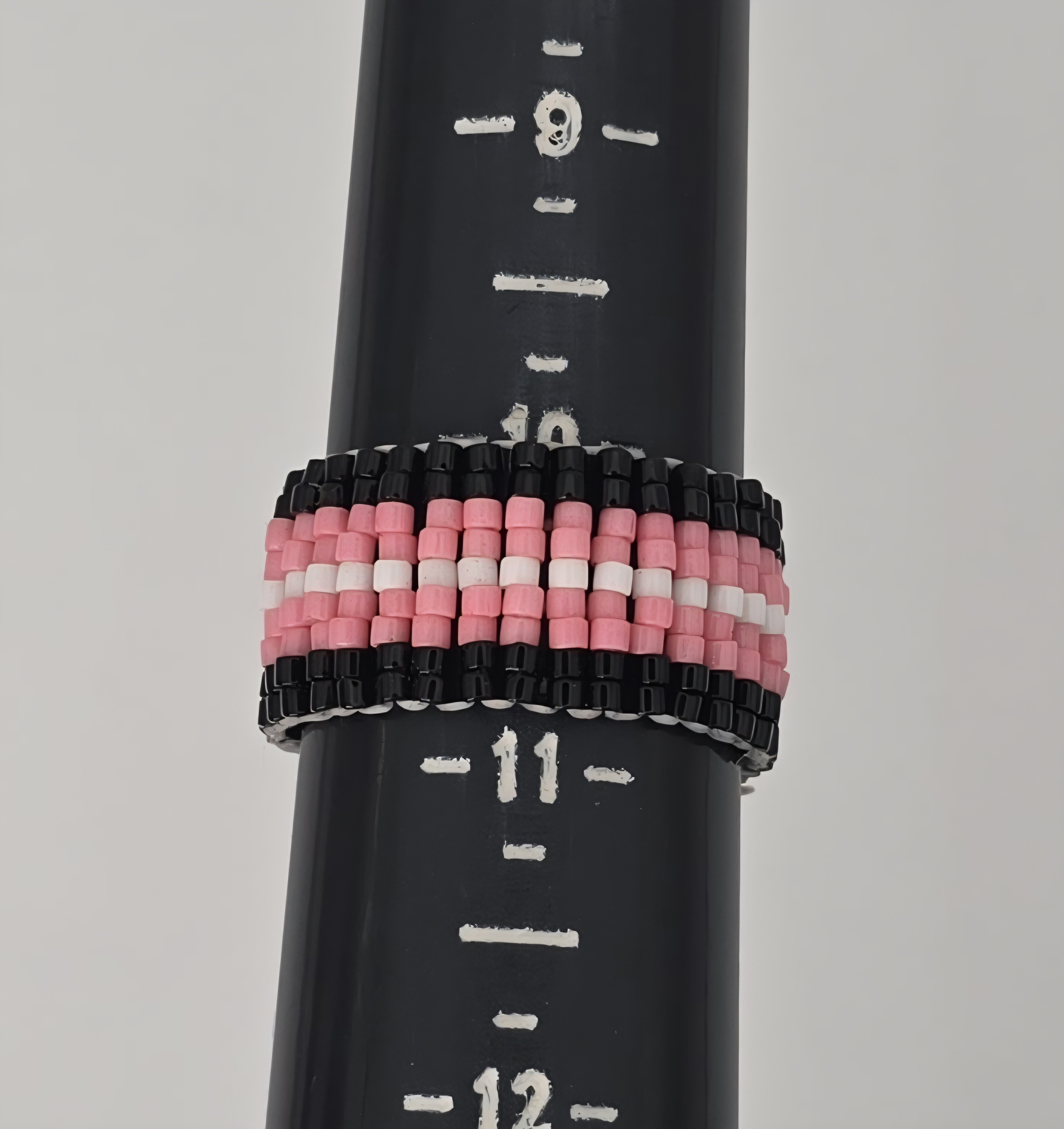 Beaded Ring — Pink Dusk Over Shasta