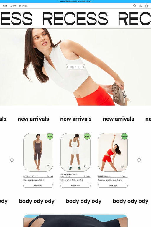 Recess website screenshot