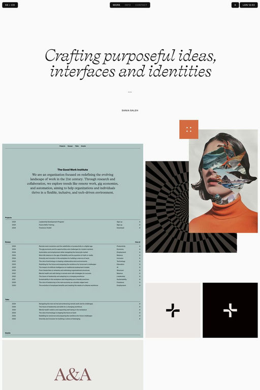 Sania Saleh website screenshot