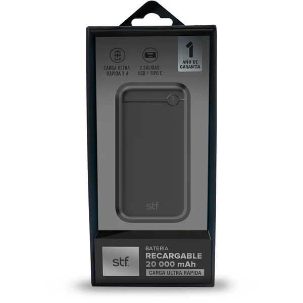 Bateria powerbank recargable 20W | STF Premium | 20,000 mAh para celular 4