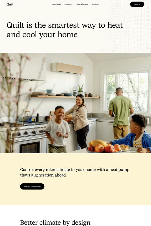 Quilt website screenshot