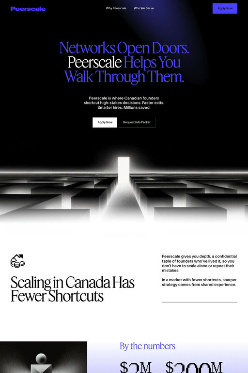 Peerscale website screenshot