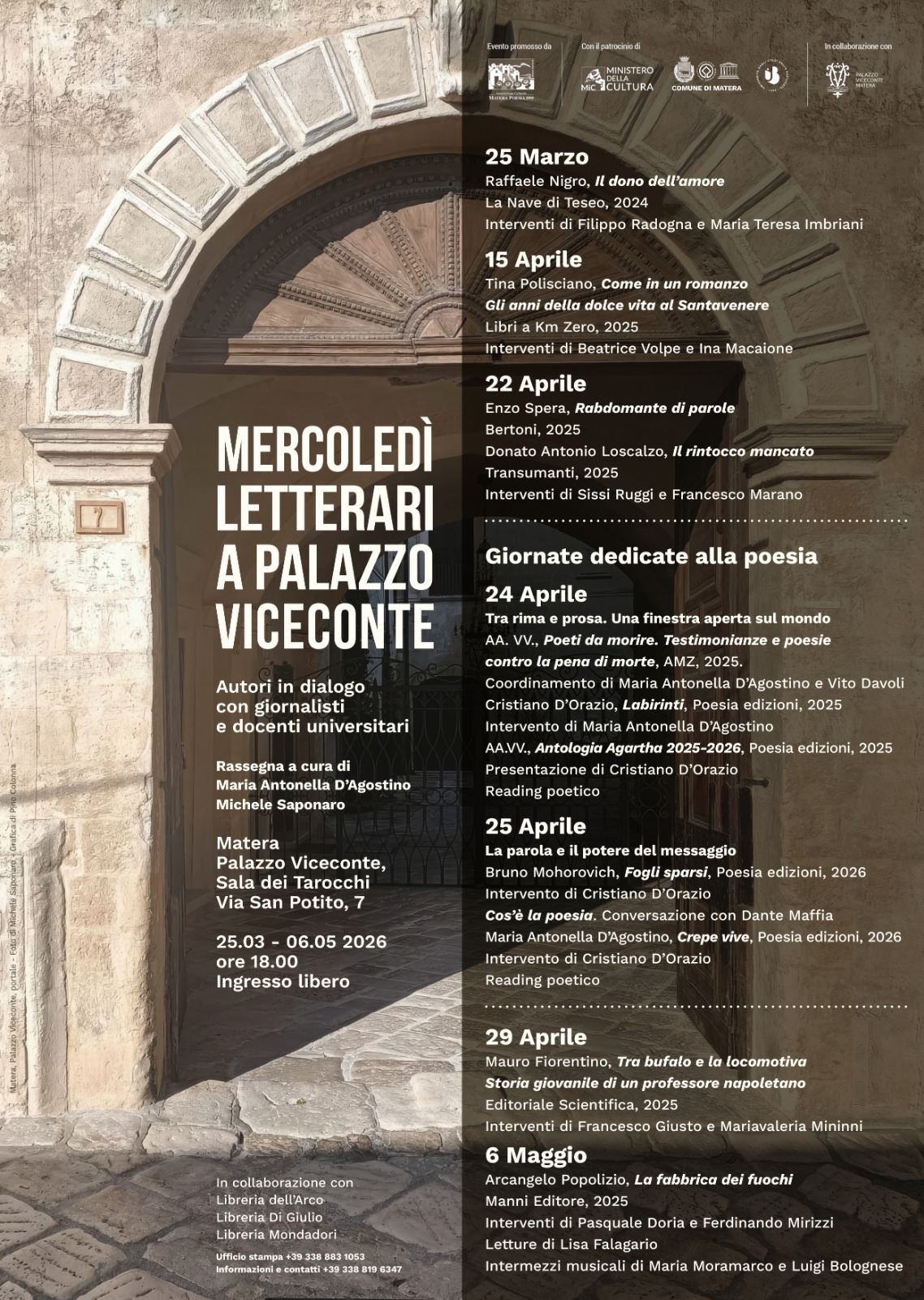 Mercoledì Letterari a Palazzo Viceconte