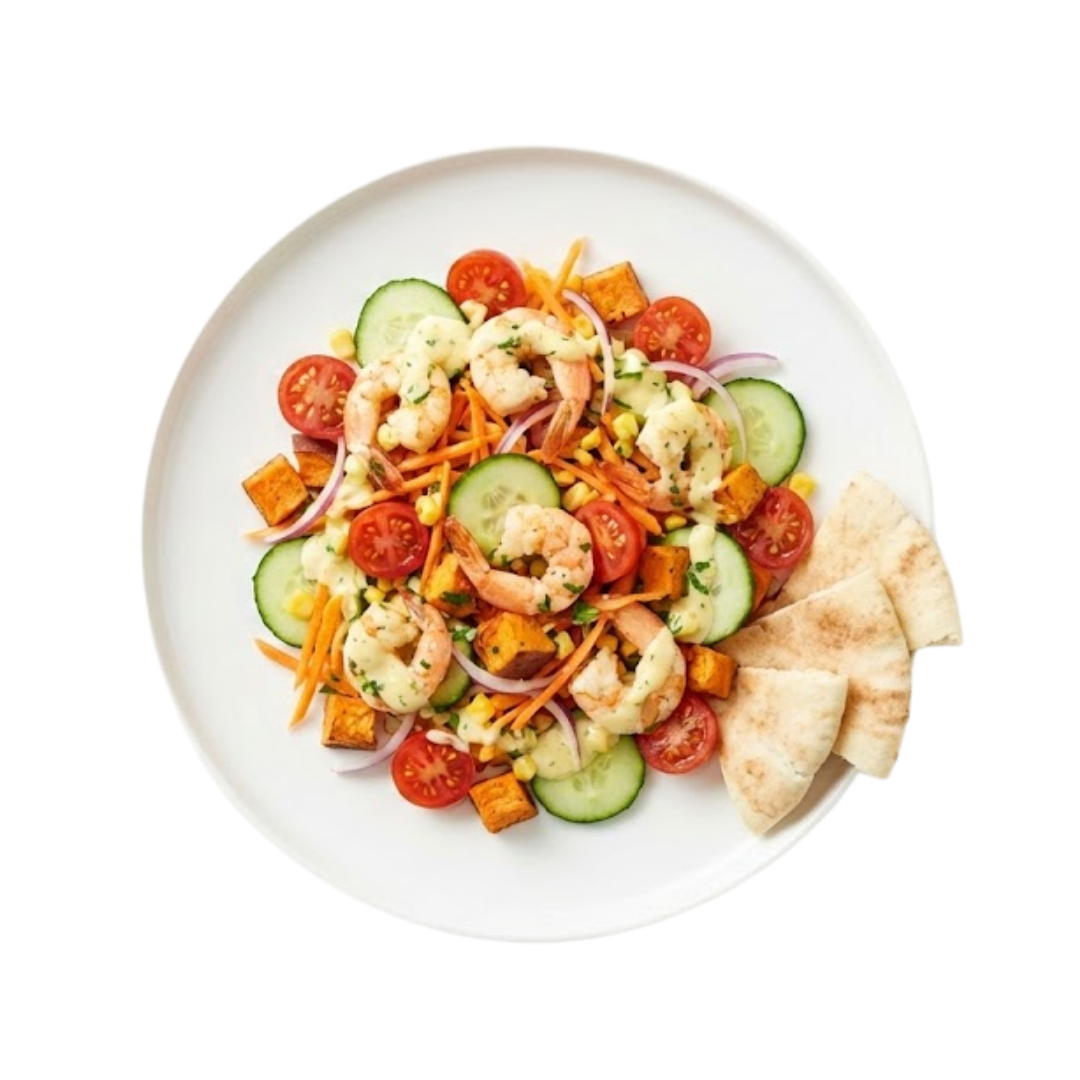 Salade de crevettes salsa