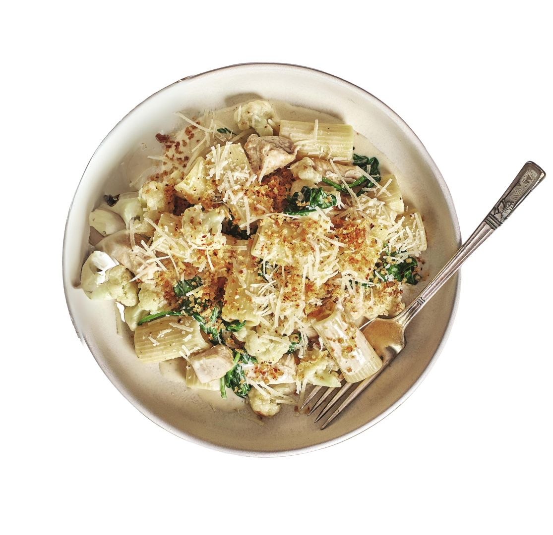 Poulet à la crème + pâtes