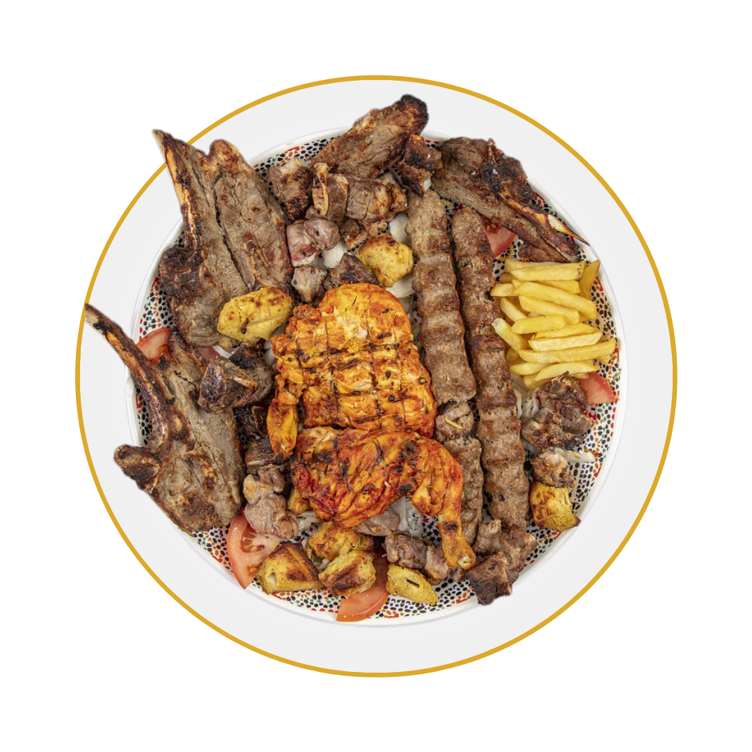 Grillade viande et volaille + frites et crudites 🌟