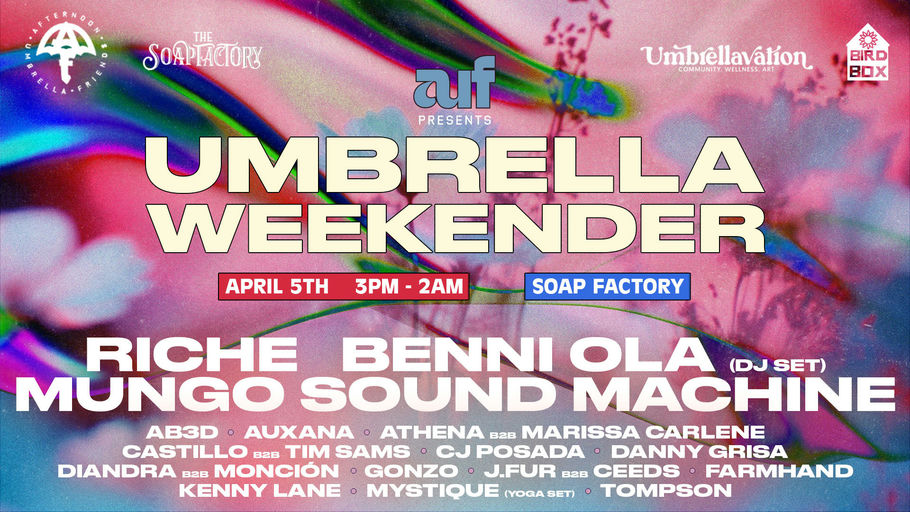 Flyer for Umbrella Weekender x Closing Party