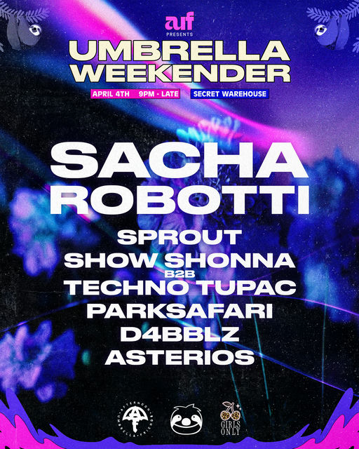Umbrella Weekender x Sacha Robotti flyer