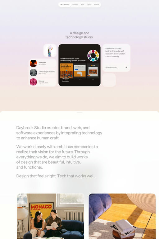 Daybreak Studio website screenshot