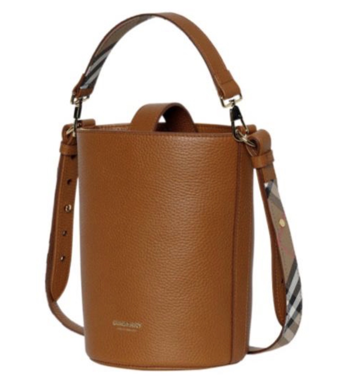 Burberry Tammy Small Brown Leather Bucket Bag