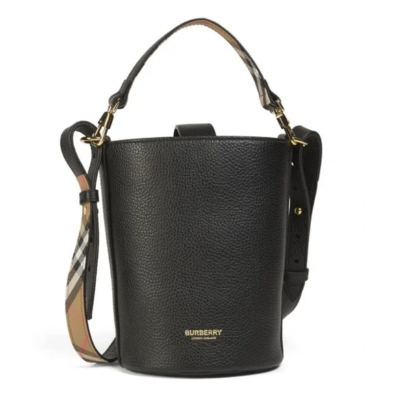 Burberry Small Bucket Shoulder Bag Black