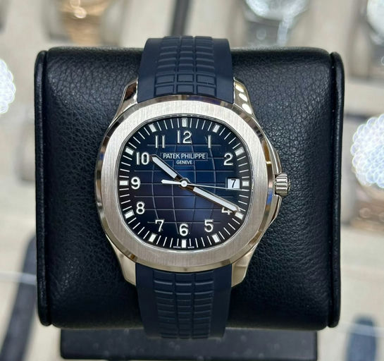 Patek Philippe Aquanaut Ref. 5168G blue — Like New, authenticated by 13th Time