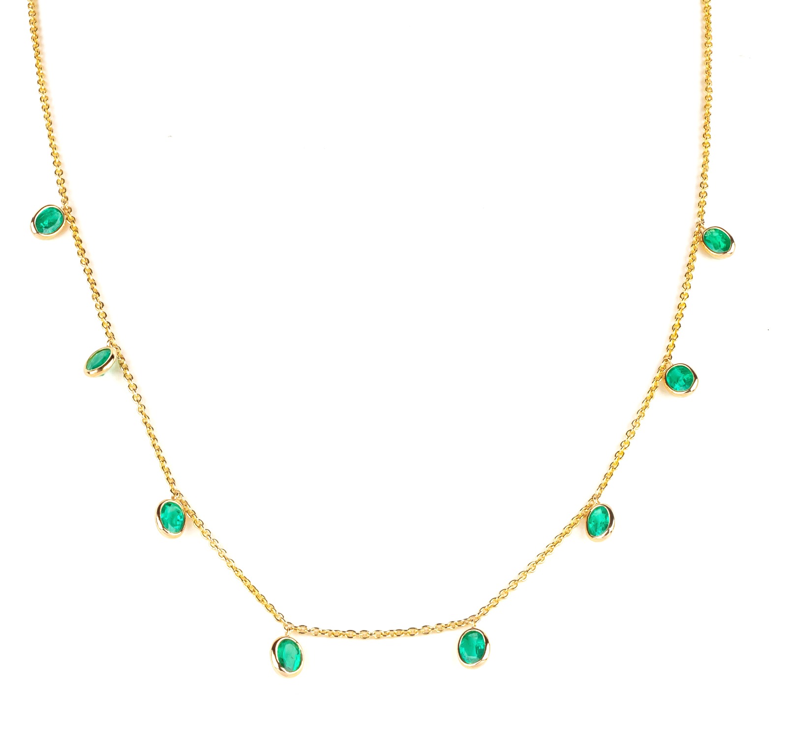 DELICATE EMERALD NECKALCE