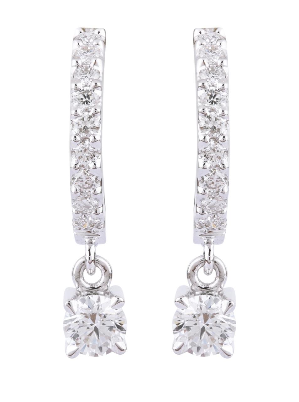 SMALL DIAMOND HUGGY WITH DROP EARRINGS