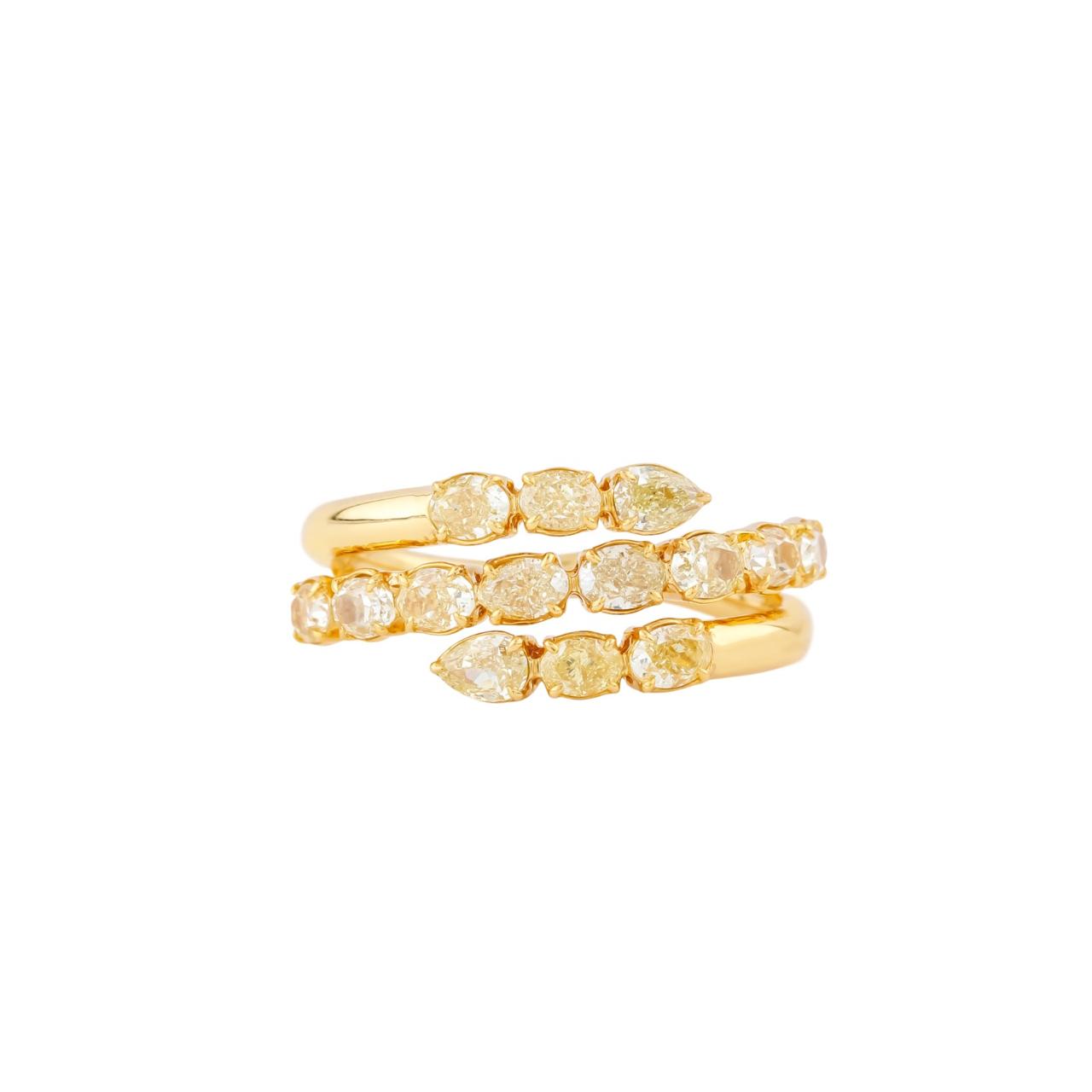 YELLOW DIAMOND WRAP RING