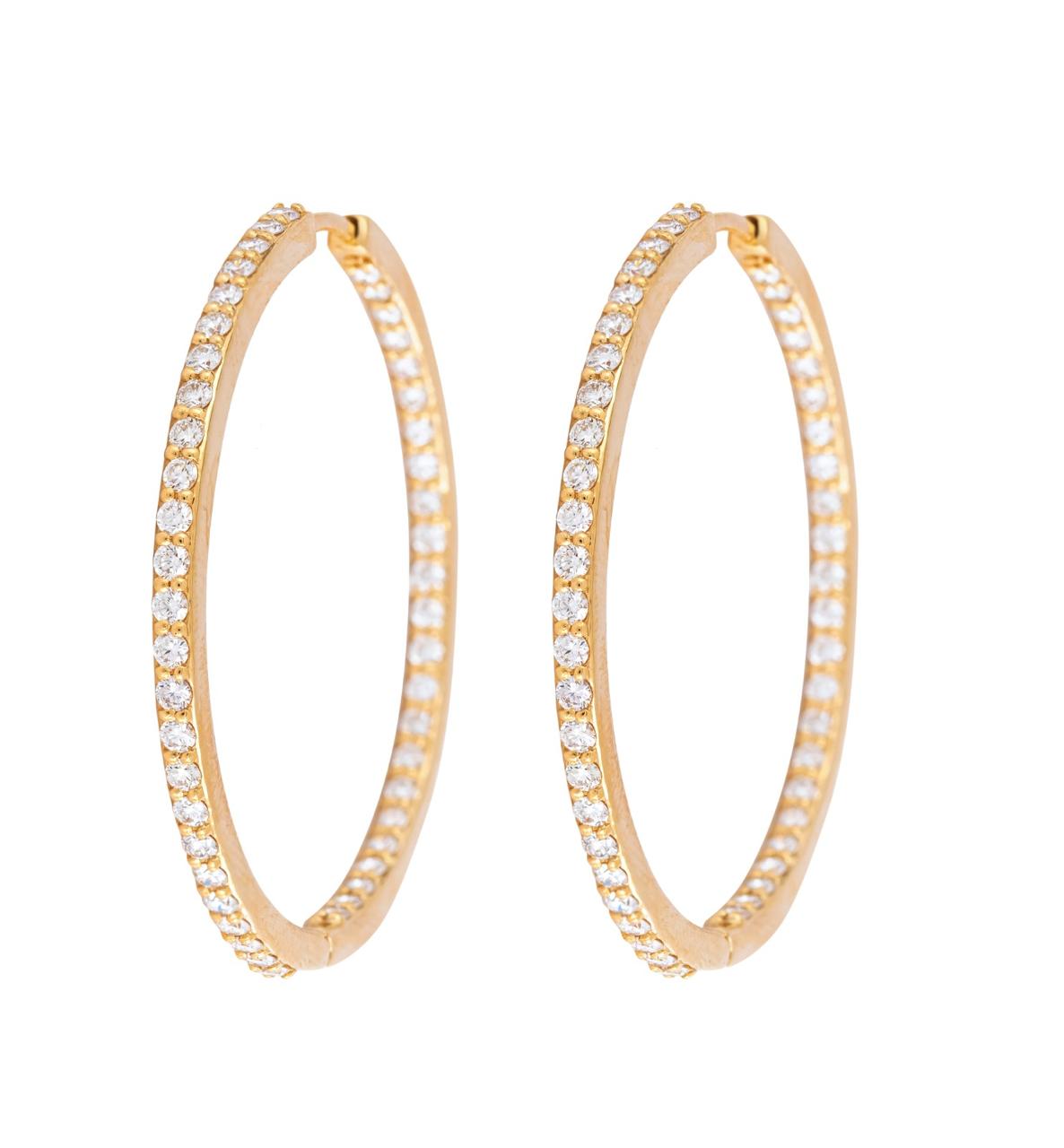 LARGE INSIDE OUT DIAMOND HOOP EARRINGS