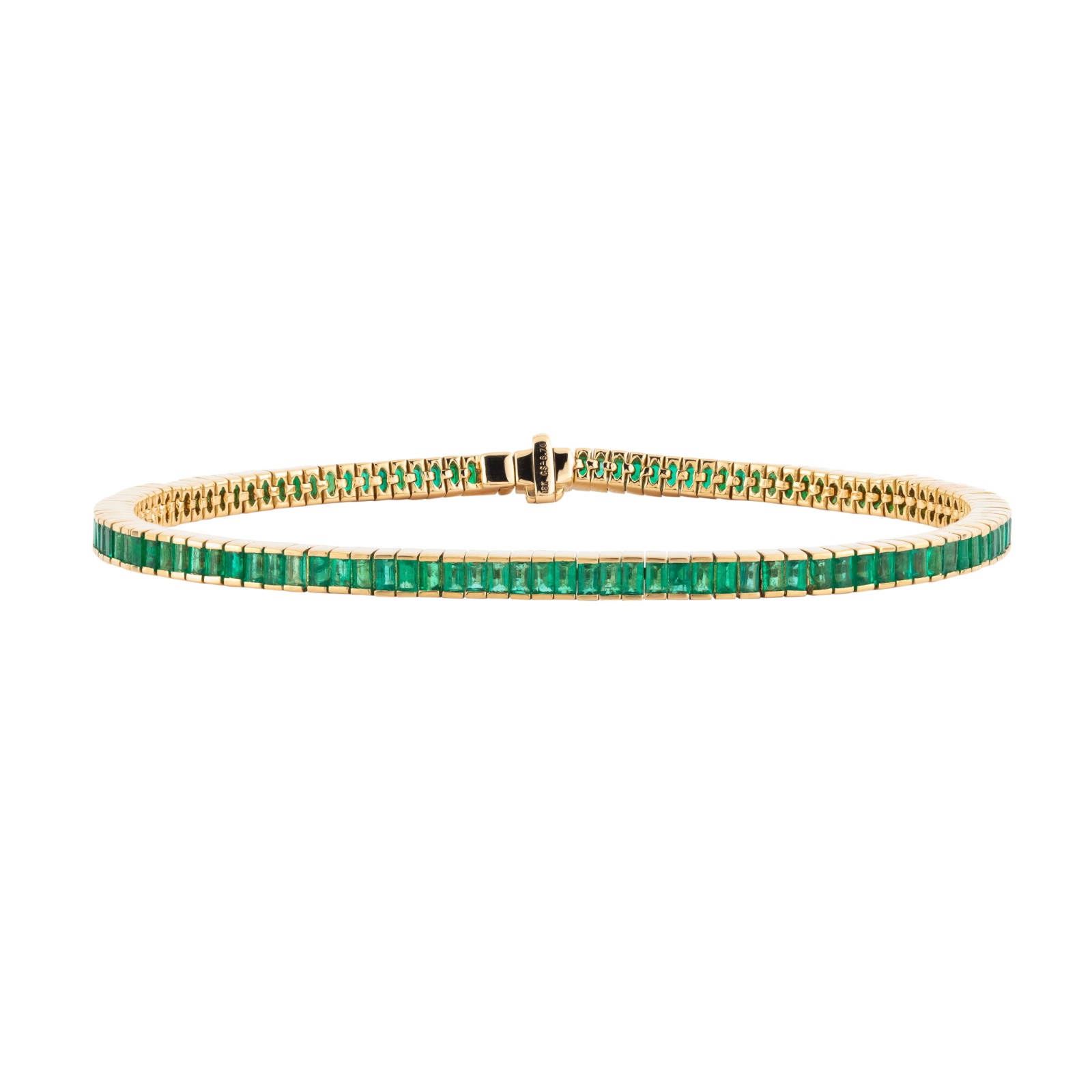 CHANNEL SET BAGUETTE EMERALD BRACELET