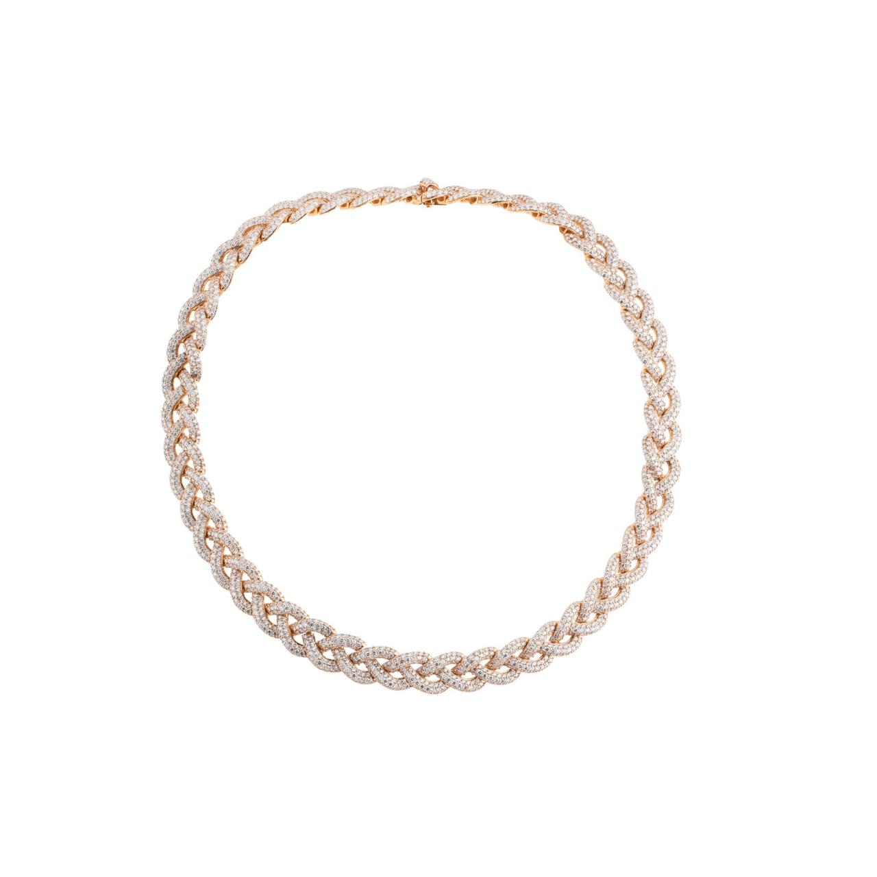 BRAIDED DIAMOND CHOKER