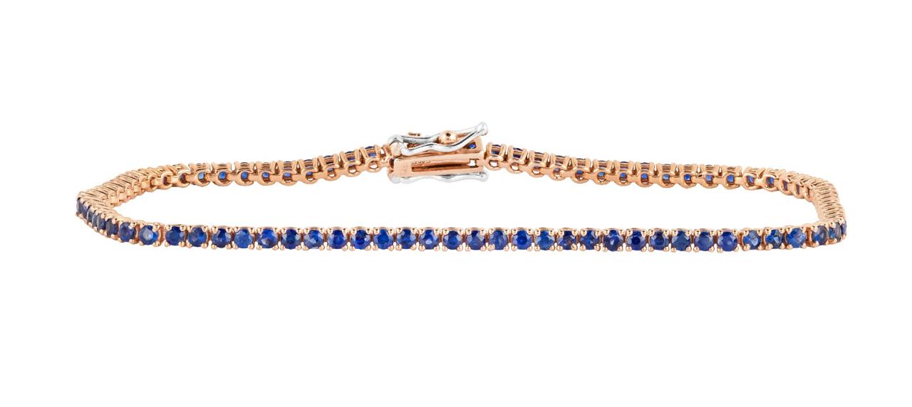 BLUE SAPPHIRE YELLOW GOLD BRACELET