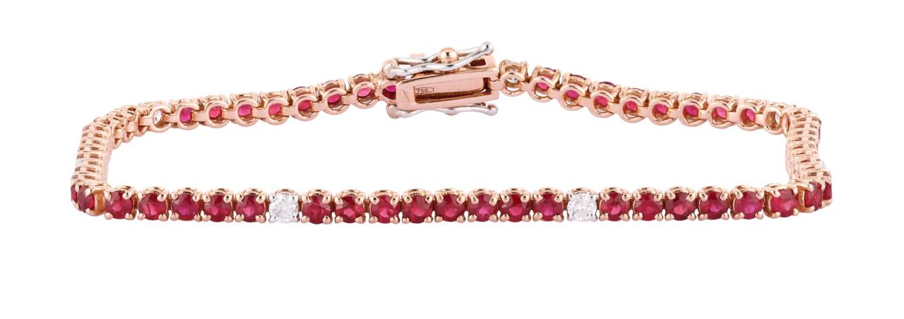 RUBY AND DIAMOND BRACELET