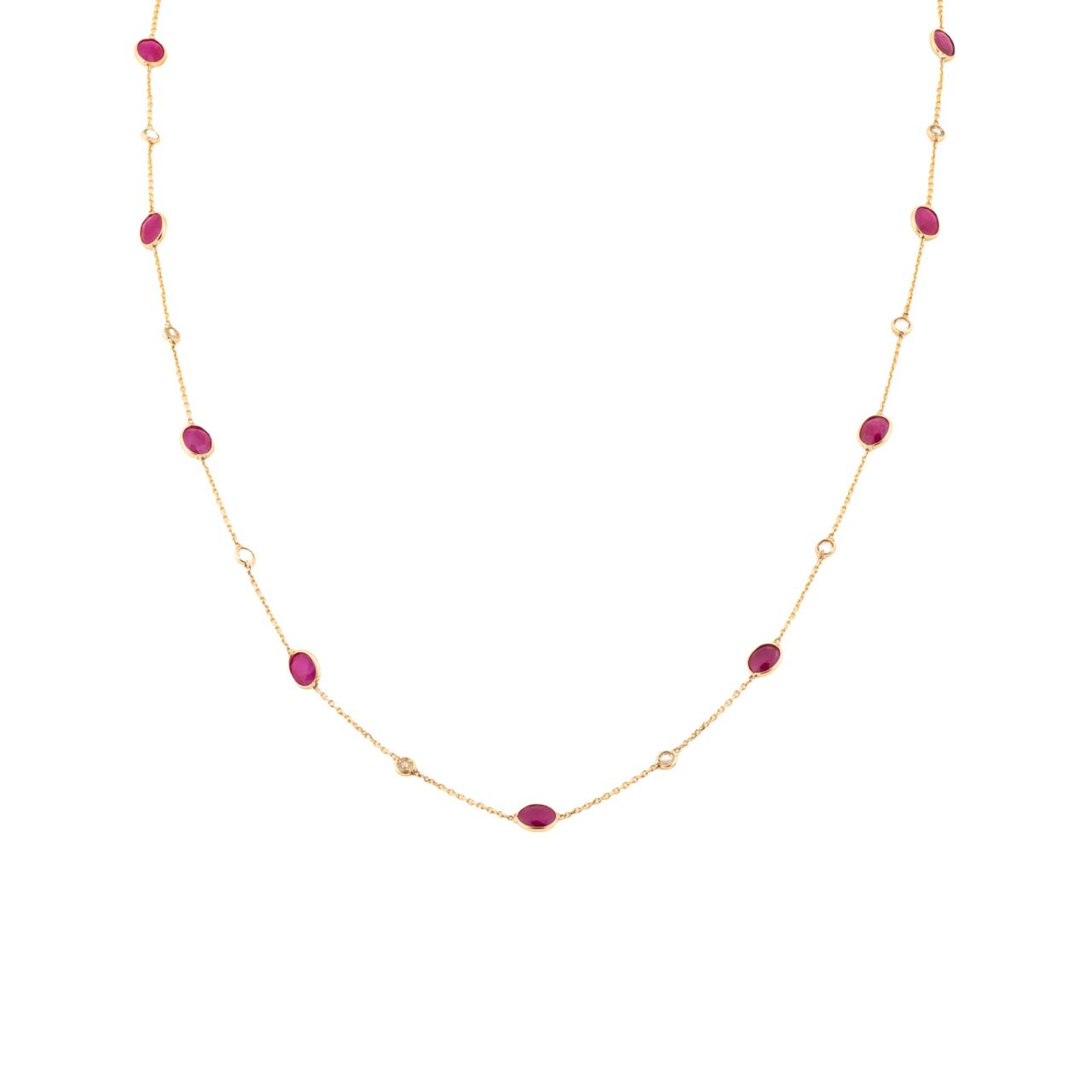 DELICATE RUBY DIAMOND NECKLACE