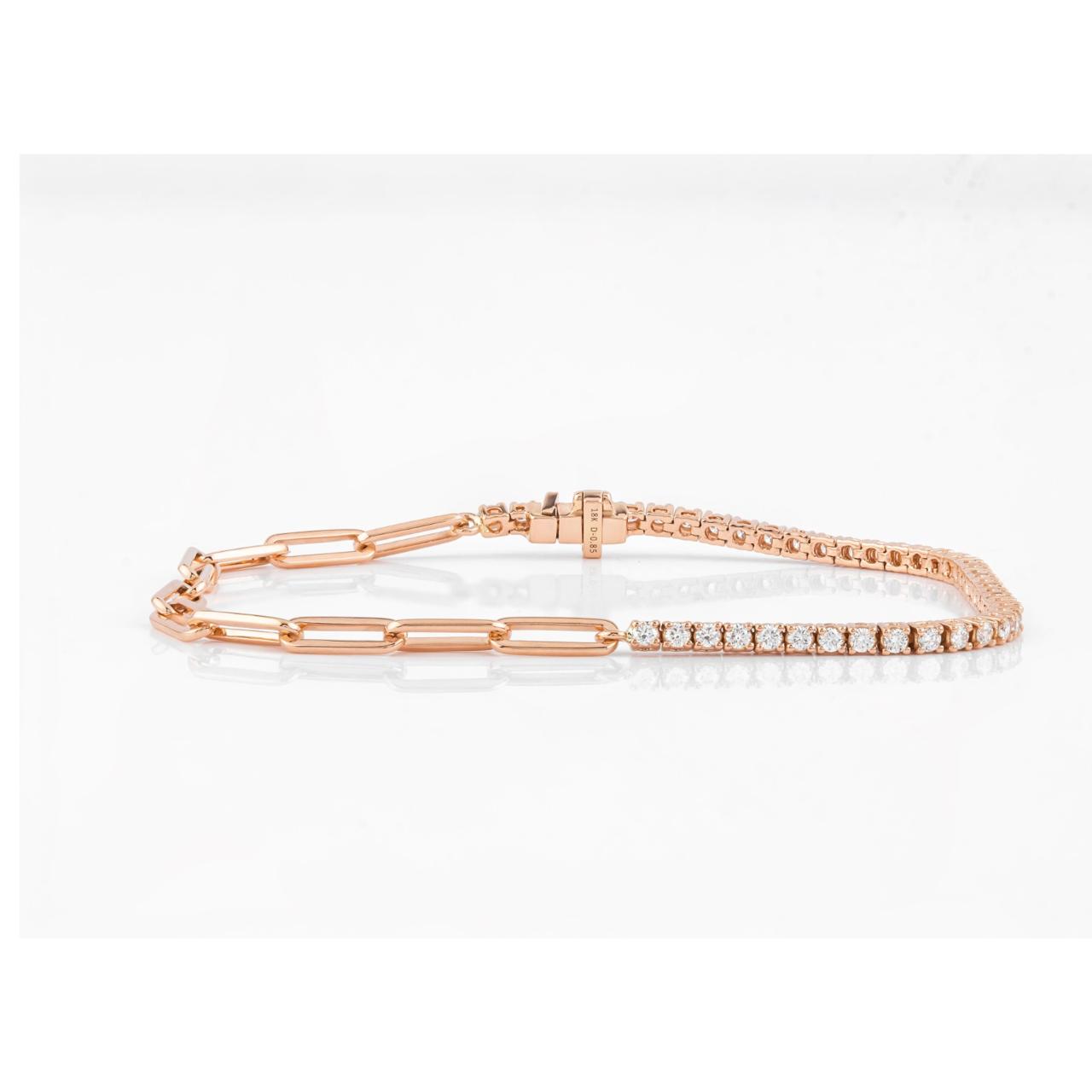 HALF TENNIS HALF PAPERCLIP BRACELET
