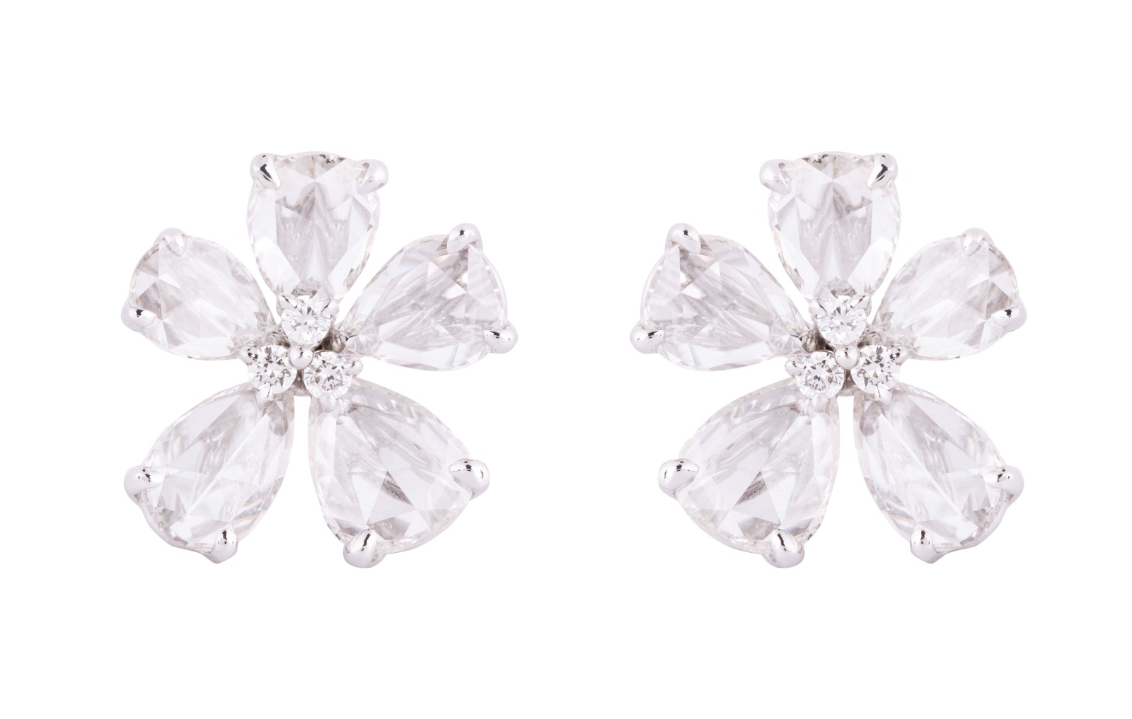 DIAMOND FLOWER EARRINGS