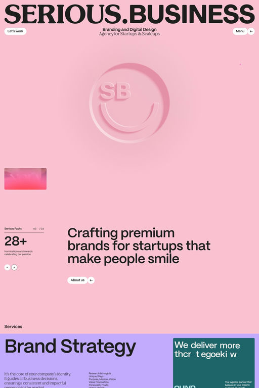 SERIOUS.BUSINESS website screenshot