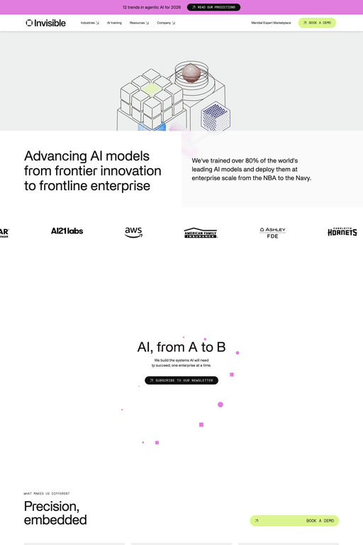 Invisible Technologies website screenshot