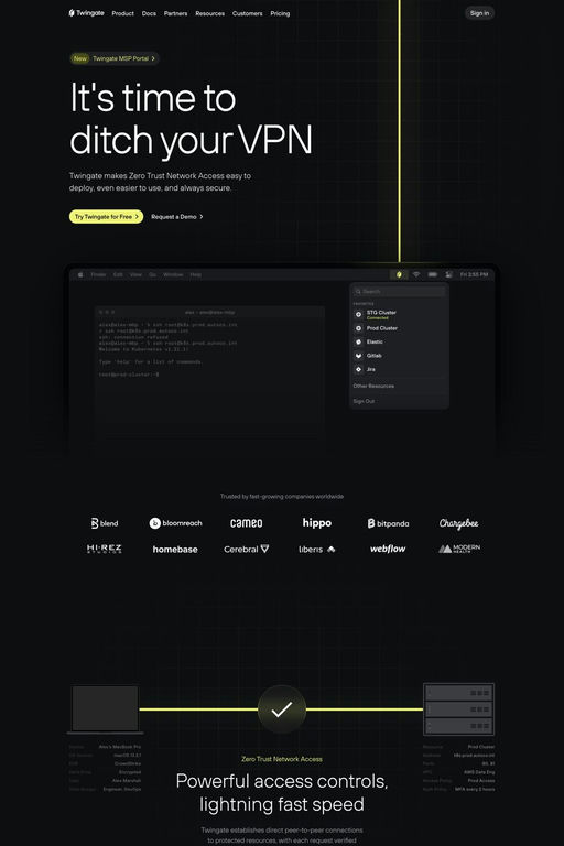 Twingate website screenshot