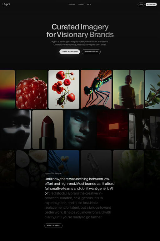 Hypra website screenshot