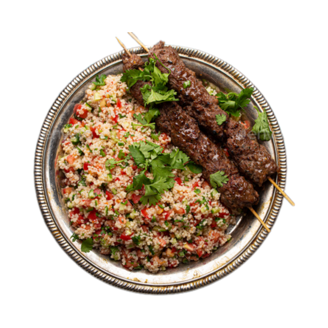 Veau grillé à la provençale avec riz