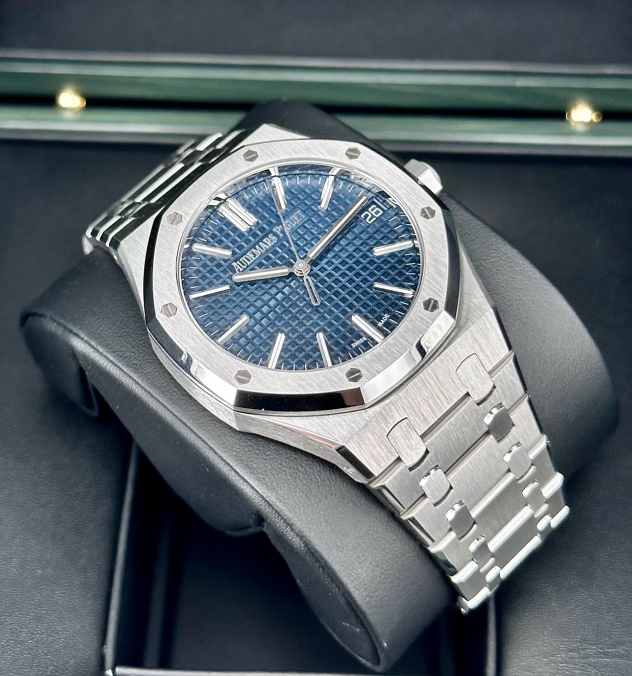 Audemars Piguet Royal Oak Ref. 15510st blue (2) — Brand New condition, authenticated by 13th Time