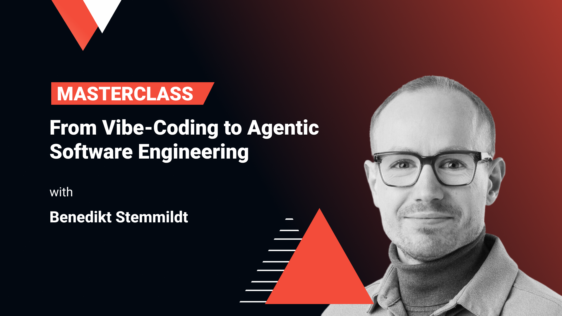 82% of developers use AI daily, but only 28% trust the output, why?
In this masterclass we will cover:

❌ Vibe coding: random prompts, messy code, frustrated teams
☑️ Agentic software engineering: systematic methodology, quality gates, 10x productivity
🛠️ Live demo: Building AI colleague profiles for your actual codebase
💡 Shift from tool to colleague: AI that understands your architecture
🎯 Measure and optimize efficiency gains in your daily workTransform how your team works with AI through proven engineering practices.

This isn't magic, it's systematic engineering.
