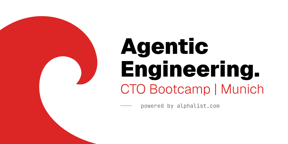 Two days for CTOs and engineering leaders who want to understand what coding agents actually change — in their codebase, their teams, and their org. No hype. Real adoption stories, live tooling, honest conversations.
