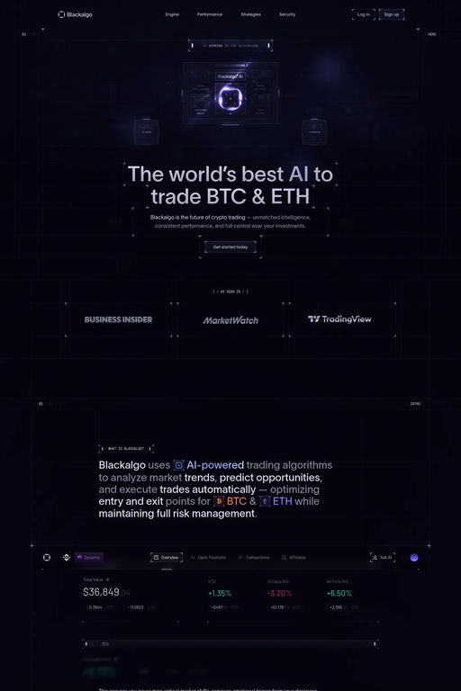 Blackalgo website screenshot