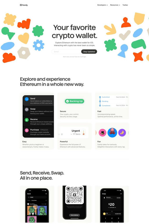 Family website screenshot