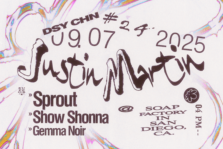 Flyer for Justin Martin @ Daisychain