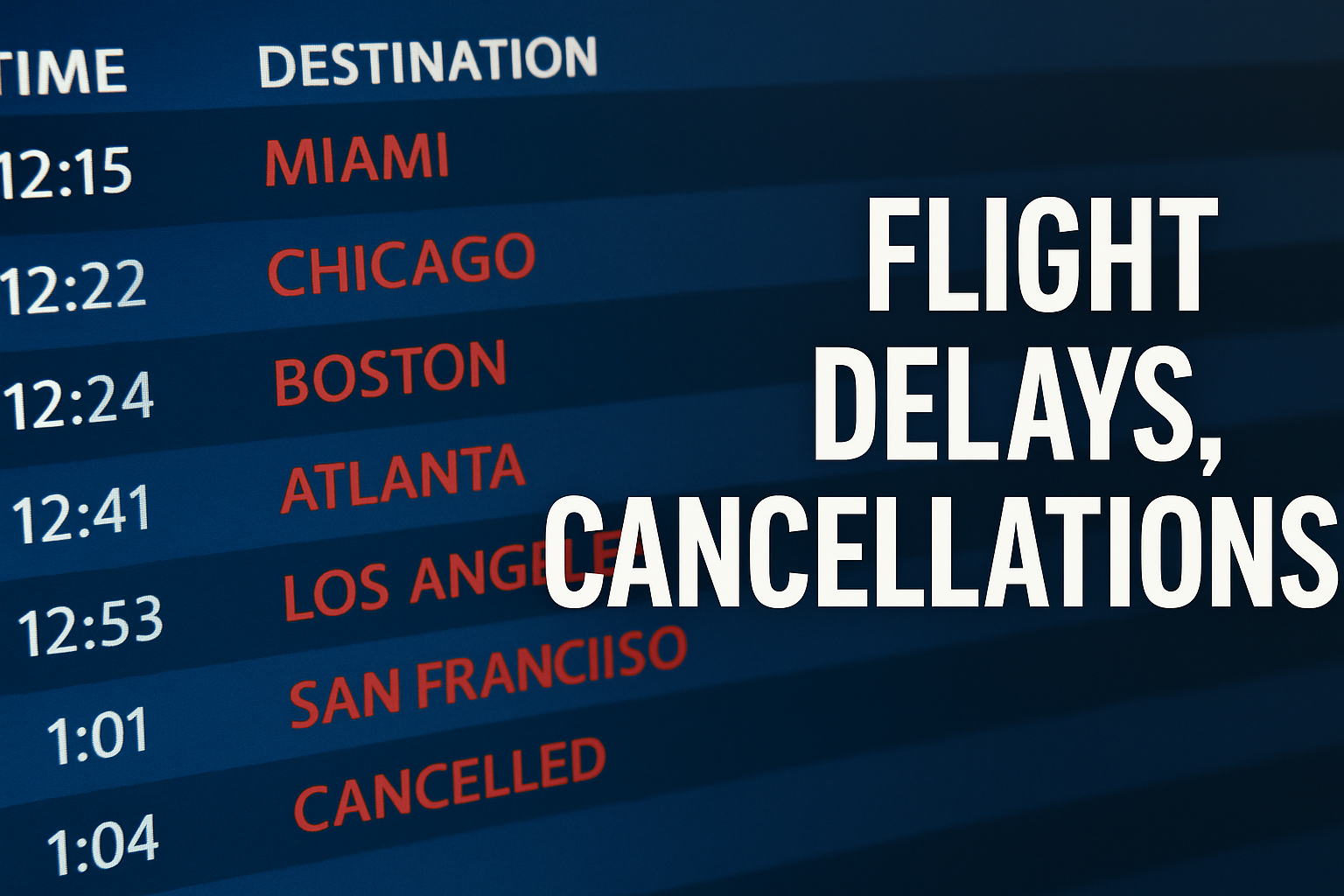 u.s. flight delays, cancellations