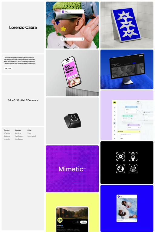 Lorenzo Cabra website screenshot