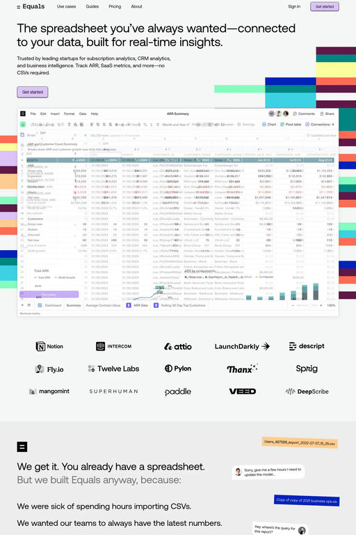 Equals website screenshot