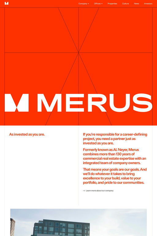 Merus website screenshot