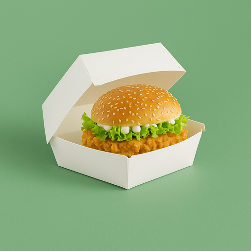 Burger Box 110*110*85 Plain White