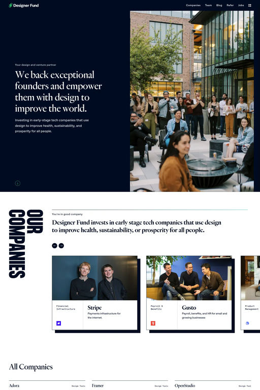 Designer Fund website screenshot