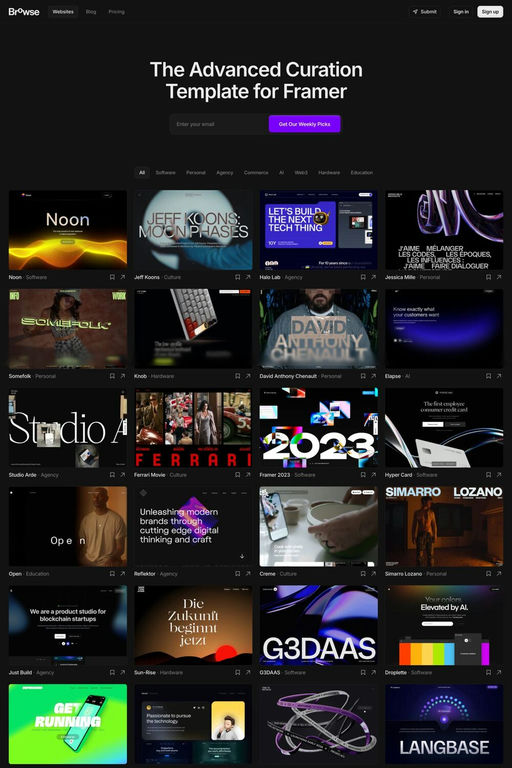 Browse template screenshot