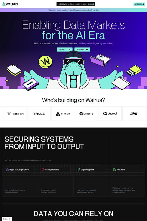Walrus website screenshot