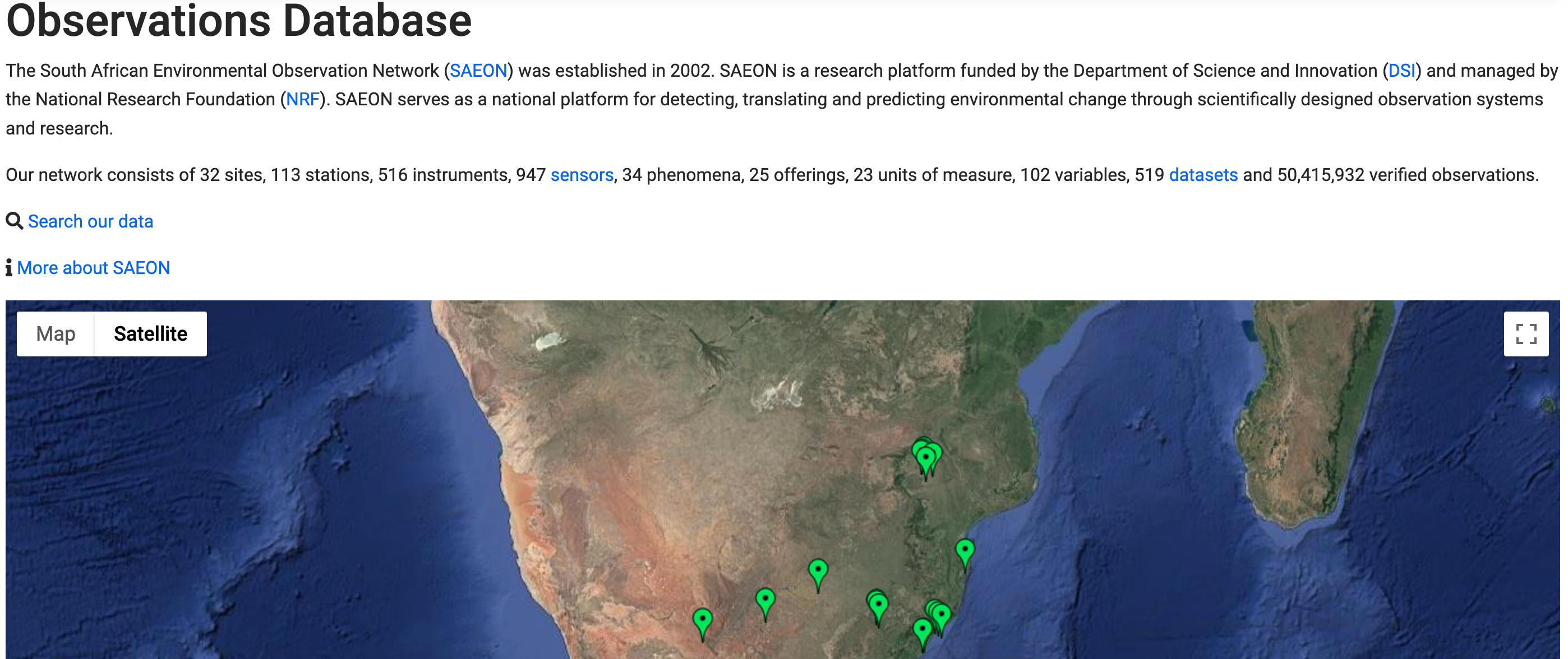 Observations Database