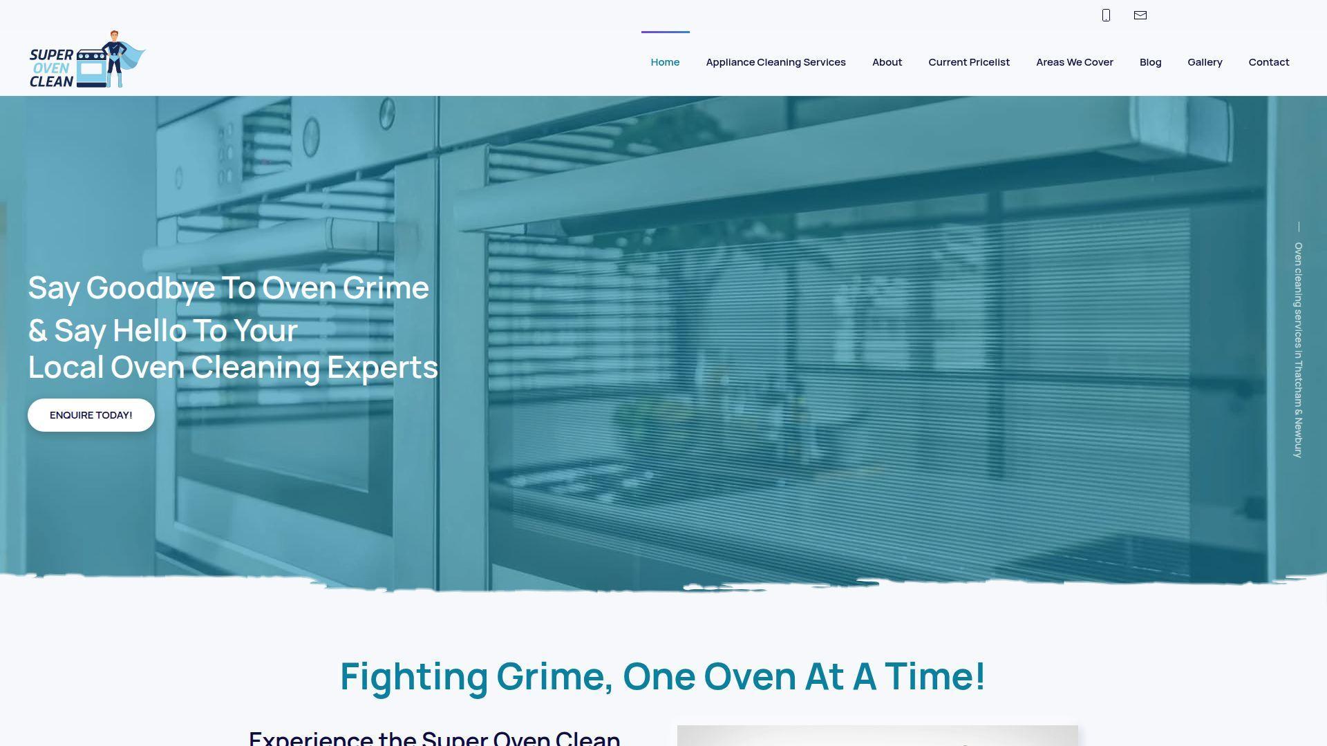 Re Design and development for  Local Oven Cleaning Business